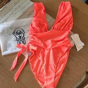 Vibrant Salmon One-Piece Swimsuit